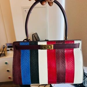 Tory Burch Multicolor Striped Satchel